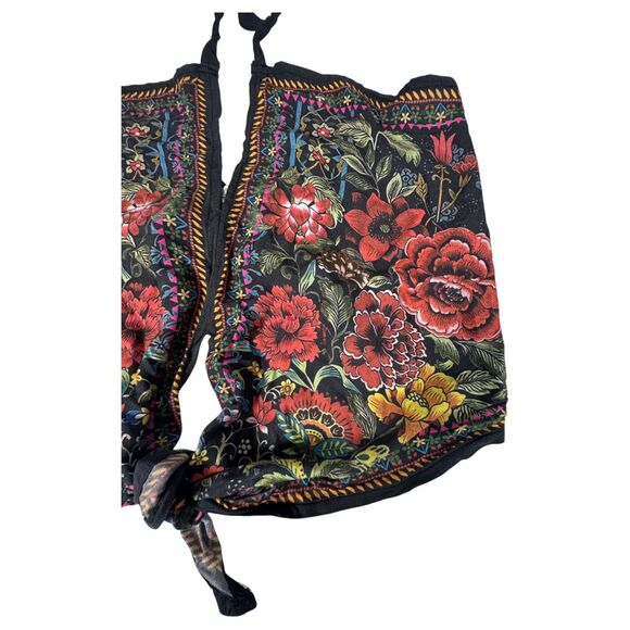 Natural Life Floral Bandana Scarf Style Halter Blouse Size Medium - Picture 2 of 8